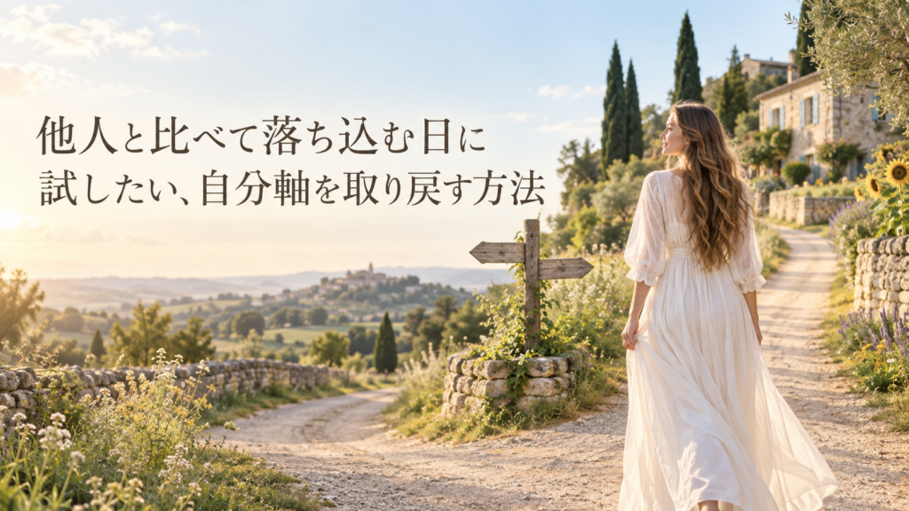 他人と比べて落ち込む日に試したい、自分軸を取り戻す方法